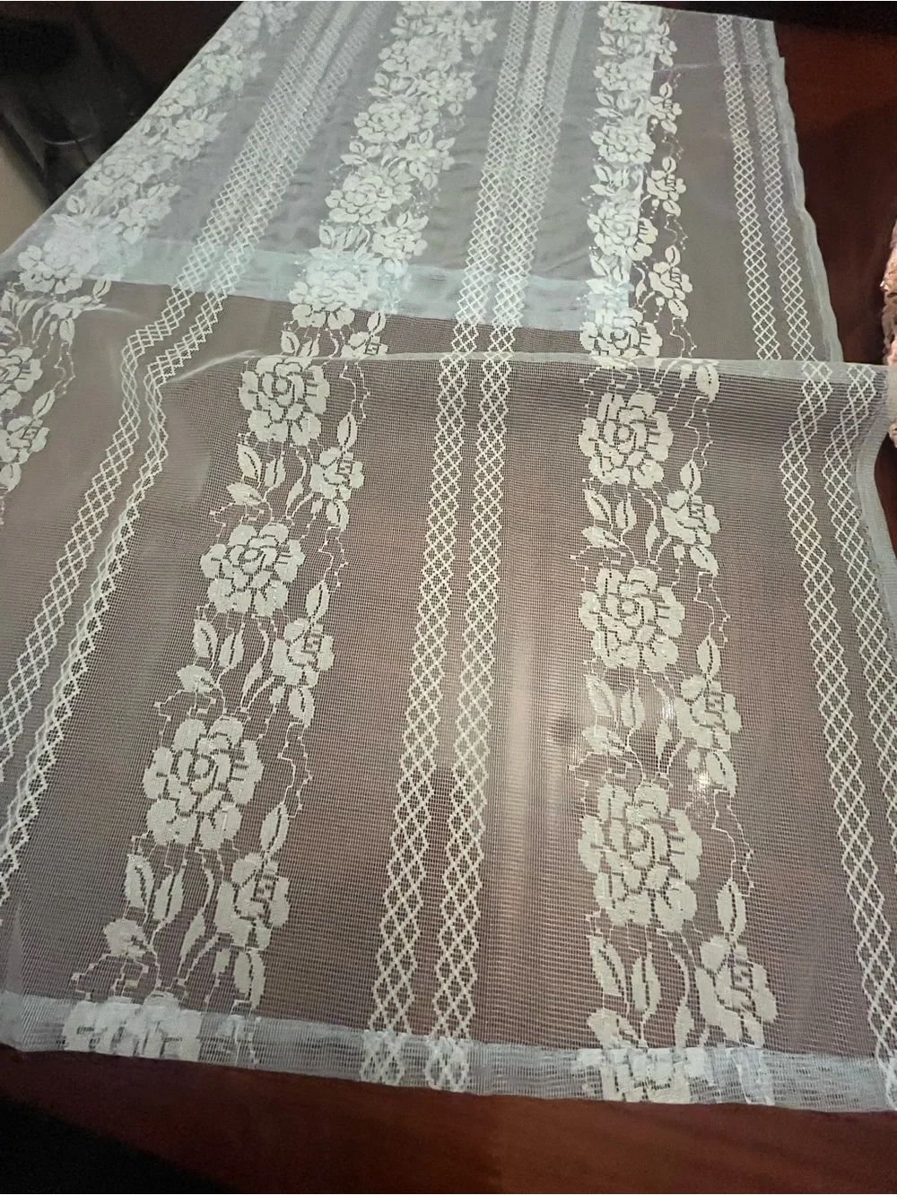 Light Blue Sheer Mesh Fabric Panel/ Curtain (2)